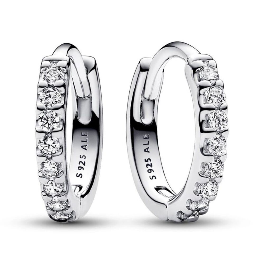 Pandora Sparkling Huggie Hoop Earrings